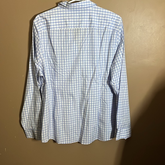 Sung long sleeve blue checkered dress shirt. L4 - Picture 5 of 5
